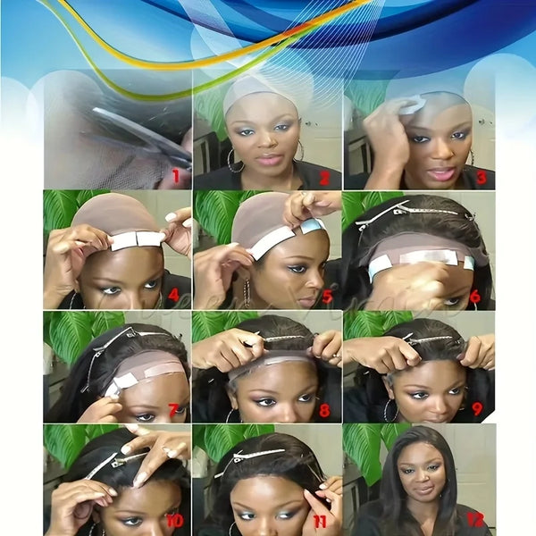 42 Inch 250 Density Bone Straight 13X6 Hd Lace Frontal Wig 13X4 Transparent Lace Front Pre Plucked 100% Human Hair For Women