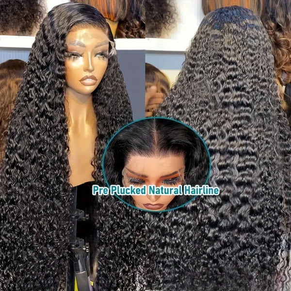 13x6 HD Lace Frontal Deep Wave Human Hair Wig Glueless Wigs Human Hair Ready To Wear 5x5 HD Lace Closure Wig Clearance Sale