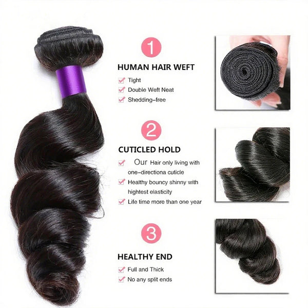 26 28 Loose Wave Bundles 100% Human Hair Raw Virgin Unprocessed Extensions 2 3 4 Loose Deep Wave Bundles Double Weft Wholesale