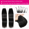 Crochet Human Hair Straight Human Hair Body Wave 1B Black Pre-Separated Knotless Crochet Extensions With Loop For Braiding