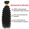 Human Hair Bulk For Braiding 2 Bundles Deep Wave Human Hair Extensions Human Braiding Hair For Boho Braids Water Wave Curly Hair