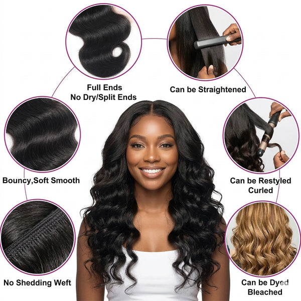 30 40 Inch Body Wave Bundles Human Hair Brazilian Virgin Weave Hair 3 4Pcs Unprocessed 16A Raw Hair Bundles Extensions For Women