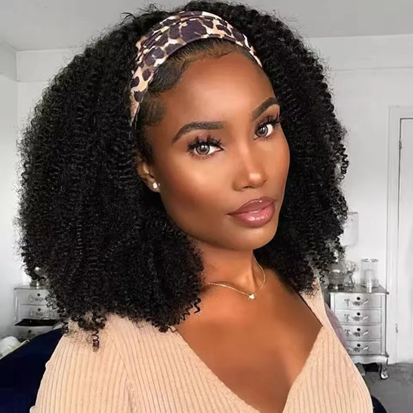 Upgrade 3 IN 1 Half Wig With Drawstring Seamless Clip Ins Flip Over Kinky Curly Wig 200% Density Curly Half Wigs for Women hair