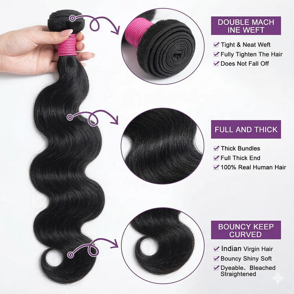 30 40 Inch Body Wave Bundles Human Hair Brazilian Virgin Weave Hair 3 4Pcs Unprocessed 16A Raw Hair Bundles Extensions For Women