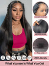30 40 Inch Bone Straight 13x4 13x6 Transparent HD Lace Front Wig Brazilian Human Hair 300% Density Pre Plucked For Black Women