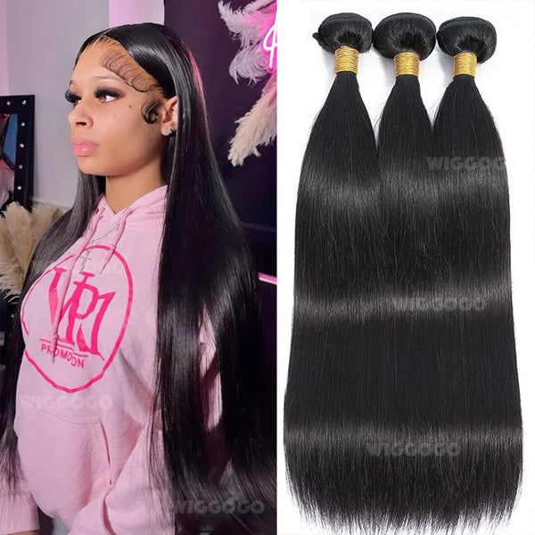 Bone Straight 1/3/4 Pcs Bundles 100% Human Hair Bundles Virgin Hair With Unprocessed Natural Black Hair Extensions 26 28 30 Inch