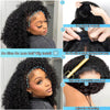 Half Wig Kinky Curly 220% Density Remy Hair Curly Wigs 100% Human Hair No Leave Out Upgrade Glueless Clip In Half Wigs For Women