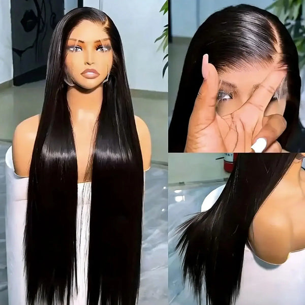 13x6 Lace Front Human Hair Wigs 30 42 Inch Straight Human Hair Wigs Transparent Brazilian Wigs Human Hair For Women Pre Plucked