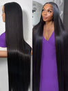 300% Density Bone Straight 13x6 HD Lace Frontal Wigs 40 46 Inch Human Hair Wigs 13x4 Lace Front For Women Brazilian Preplucked