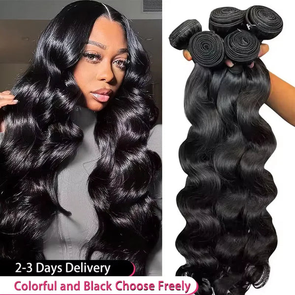 30 40 Inch Body Wave Bundles Human Hair Brazilian Virgin Weave Hair 3 4Pcs Unprocessed 16A Raw Hair Bundles Extensions For Women