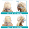 613 13x6 Lace Front Wig Human Hair Body Wave Blonde Lace Frontal Wigs for Women 220 Density Natural Hairline With Baby Hair