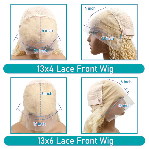 613 13x6 Lace Front Wig Human Hair Body Wave Blonde Lace Frontal Wigs for Women 220 Density Natural Hairline With Baby Hair